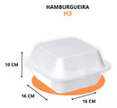 Embalagem Lanches Hambúrguer H3 Grande De Isopor 100un Full