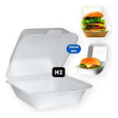 Hamburgueira H2 De Isopor Para Lanches Fritas Salada Com 100unidades restaurante/lanchonete/padaria
