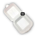 Hamburgueira H2 De Isopor Para Lanches Fritas Salada Com 100unidades restaurante/lanchonete/padaria