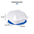 Hamburgueira H2 De Isopor Para Lanches Fritas Salada Com 100unidades restaurante/lanchonete/padaria