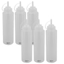 Kit 6 Bisnaga Profissional 800 ml Para Molho Ketchup Maionese Restaurante Food Truck Lanchonete Pastelaria Weck